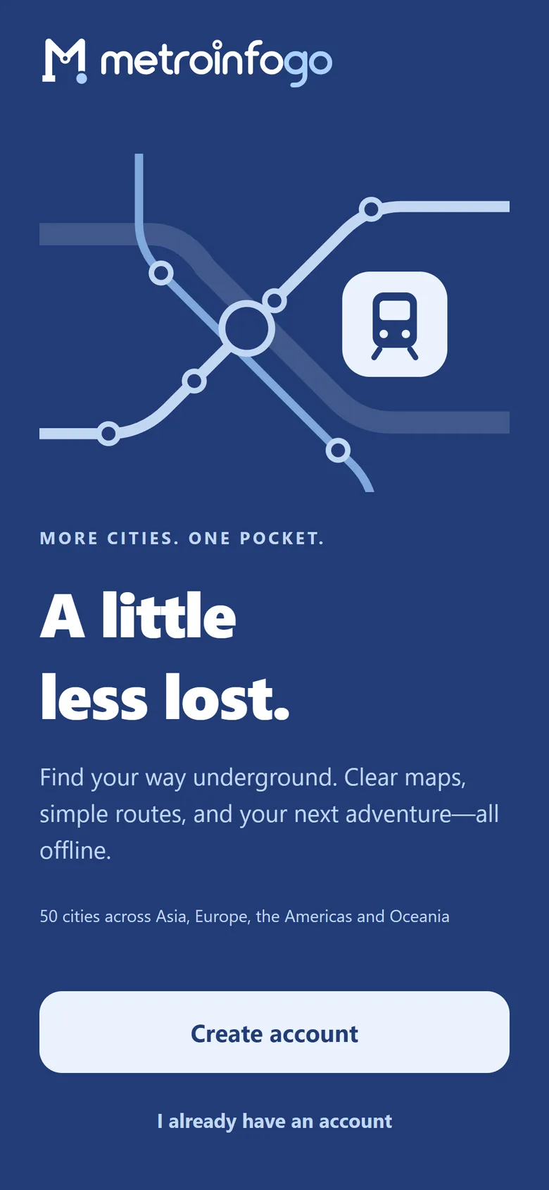 metroinfogo app: Welcome. A little less lost.